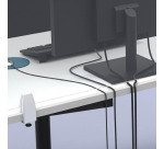 Ecran de protection plexiglass universel H 63 cm x L 140 - fixation par pinces