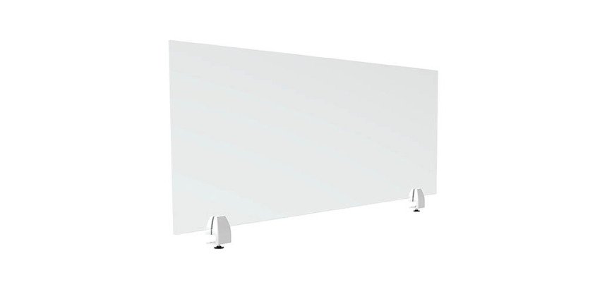 Ecran de protection plexiglass universel H 63 cm x L 120 - fixation par pinces