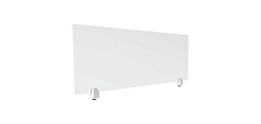 Ecran de protection plexiglass universel H 63 cm x L 140 - fixation par pinces