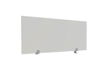 Partition screen B-Zen antibacterial wood  L 140 x H 60 cm - Grey - with attachments for individual desk