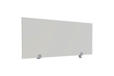 Écran de séparation B-Zen bois antibactérien L 140 x H 60 cm - Gris - avec fixations pour bureau individuel