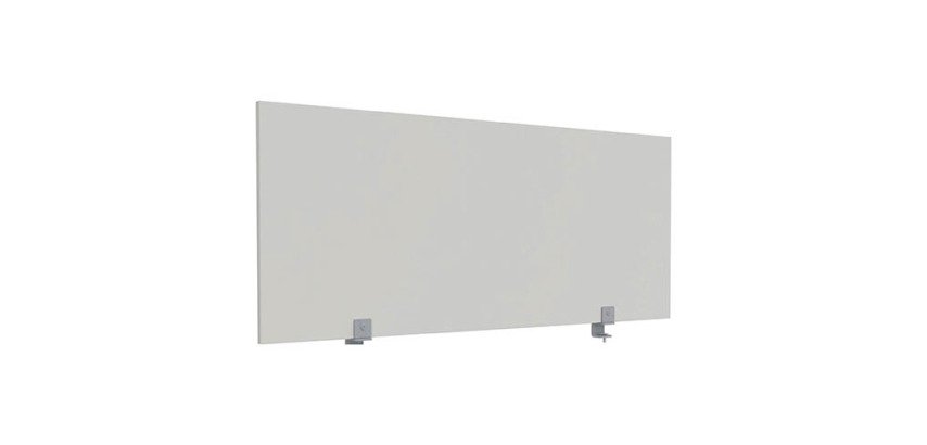 Écran de séparation B-Zen bois antibactérien L 140 x H 60 cm - Gris - avec fixations pour bureau partagé