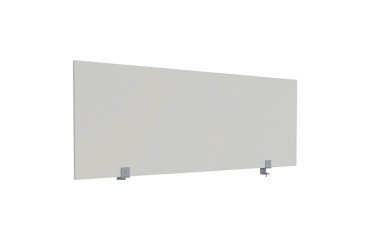 Separation screen  B-Zen antibacterial wood L 160 x H 60 cm - Gray - with fastenings for shared desk