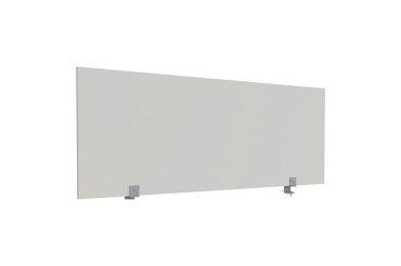 Écran de séparation B-Zen bois antibactérien H 60 cm - avec fixations couleur aluminium pour bureaux partagés