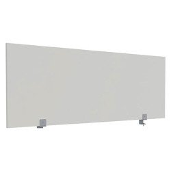 Écran de séparation B-Zen bois antibactérien L 160 x H 60 cm - Gris - avec fixations pour bureau individuel