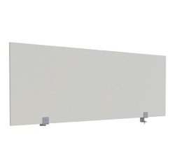Scherm B-Zen antibacterieel hout L 160 x H 60 cm - grijs - met bevestigingen voor gedeeld bureau