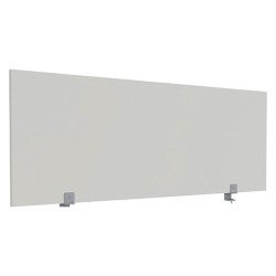 Écran de séparation B-Zen bois antibactérien H 60 cm - avec fixations couleur aluminium pour bureaux partagés