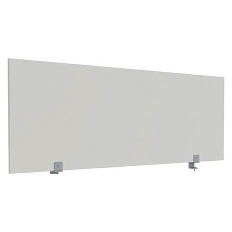 Écran de séparation B-Zen bois antibactérien H 60 cm - avec fixations couleur aluminium pour bureaux partagés