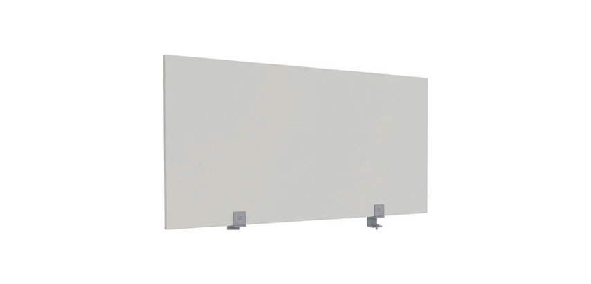 Écran de séparation B-Zen bois antibactérien L 120 x H 60 cm - Gris - avec fixations pour bureau partagé