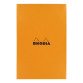 Bloc de bureau Rhodia 21 x 31,8 cm agrafé orange n°19 - quadrillé 5 x 5 - 80 pages