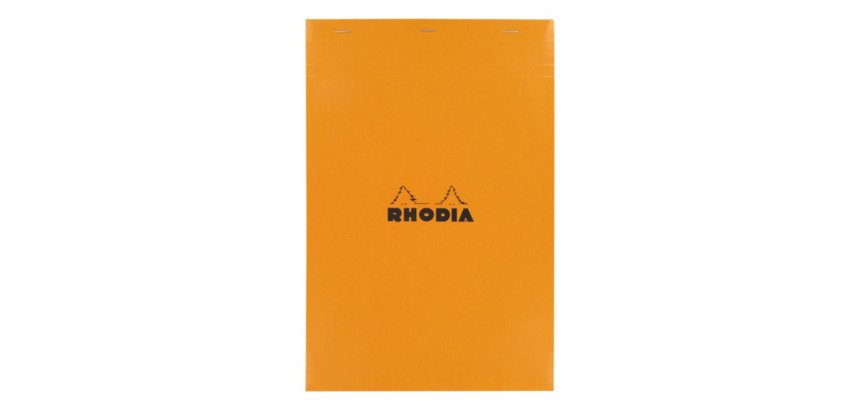 Bloc bureau Rhodia N°19 format A4+ 21 x 31,8 cm petits carreaux 80 feuilles