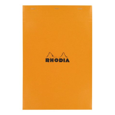 Bloc bureau Rhodia N°19 format A4+ 21 x 31,8 cm petits carreaux 80 feuilles
