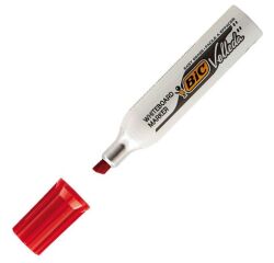 Rotulador de pizarra blanca Bic Velleda 1781 punta biselada rojo
