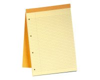 Büroblöcke Rhodia N°119 Format A+ 21 x 31,8 cm gelocht 4 Löcher gelb liniert 80 Blatt.