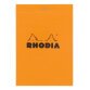 Bloc de bureau Rhodia 8,5 x 12 cm agrafé orange n°12 - 5 x 5 - 80 feuilles