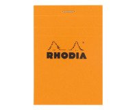 Schreibblock Rhodia orange geheftet 80 Seiten 5 x 5 n°12 Format 8,5 x 12 cm