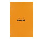 Bloc bureau Rhodia N°20 format A+ 21 x 31,8 cm perforé 4 trous petits carreaux 80 feuilles