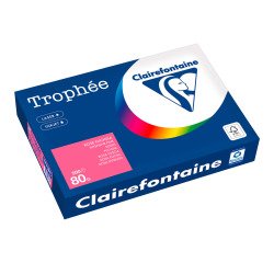Papel Clairefontaine Throphée Color Fucsia A4 80 g Paquete de 500 hojas