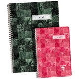 Répertoire alphabétique spirale Clairefontaine A5 180 pages petits carreaux - Assortis