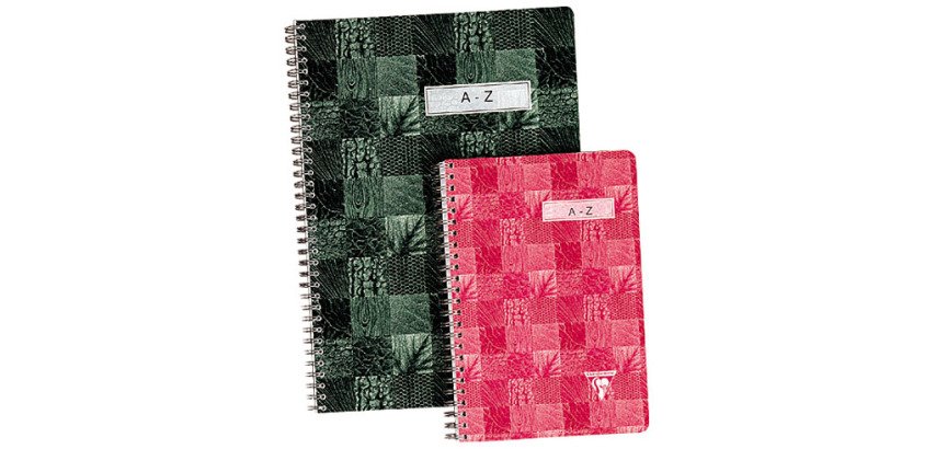 Alphabet spiral directory Clairefontaine A5 180 pages small squares - Assorted