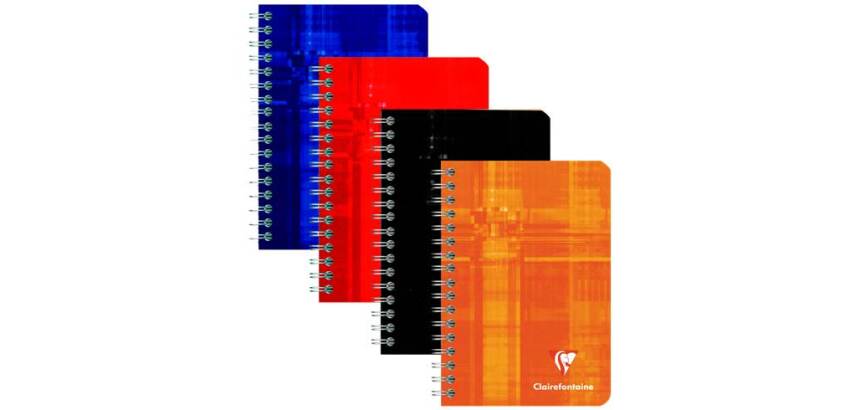 Carnet Clairefontaine reliure spirale 95 x 140 mm - ligné - 180 pages