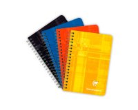 Carnet spirales Clairefontaine 9,5 x 14 cm - petits carreaux - 180 pages