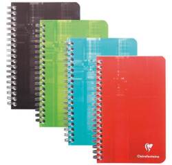 Carnet spirale Clairefontaine 11 x 17 cm - petits carreaux - 180 pages