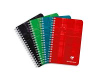 Carnet spirales Clairefontaine 11 x 17 cm - petits carreaux - 180 pages