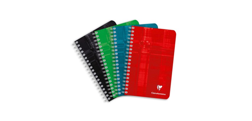 Spiralblock Clairefontaine 11 x 17 cm 180 Seiten Kleinquadrate - Sortiert