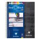 Cahier spirales Clairefontaine Bind'o block A5+ 16 x 21 cm perforé - petits carreaux - 180 pages