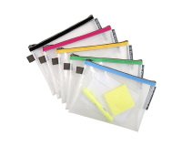 Pochettes de rangement à fermeture éclair A5 EXACOMPTA couleurs assorties