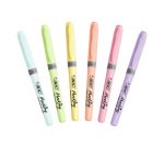 Subrayadores Punta Ajustable BIC Highlighter Colores Surtidos pastel - Paquete de 6