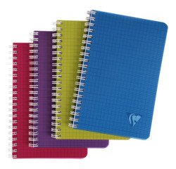 Carnet spirales Clairefontaine Linicolor 11 x 17cm - petits carreaux - 100 pages