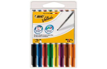 Pack 8 Rotuladores de pizarra blanca Bic Velleda Formato bolsillo