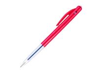 Stylo bille Bic M10 rétractable pointe 1 mm - écriture moyenne rouge