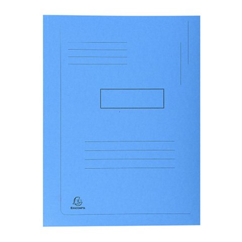 Carpeta pre-impresa 2 solapas Exacompta Forever® 24 x 32 cm azul vivo