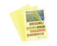 Chemises coin plastique Exacompta polypropylène grainé 12/100e jaunes - Paquet de 10