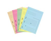 Chemise dossier 2 rabats Exacompta couleurs assorties vives - Paquet de 25