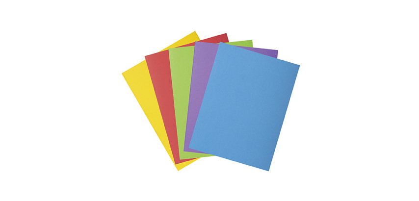 Chemises cartonnées à rabat latéral 210 g Exacompta Rock''s 24 x 32 cm couleurs - Paquet de 50