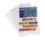 Chemise coin plastique EXACOMPTA A4 polypropylène lisse 12/100e cristal transparente - Paquet de 10