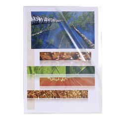 Chemise coin plastique EXACOMPTA A4 polypropylène lisse 12/100e cristal transparente - Paquet de 10