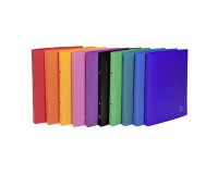 Classeur 2 anneaux plastifié Exacompta Opak A4 - Dos 2 cm couleurs assorties