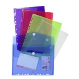 Geperforeerde hoesjes met velcro Exacompta 24 x 31,5 mm assortiment - zakje van 5