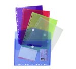 Chemise perforée à scratch EXACOMPTA  24 x 31,5 cm couleurs assorties - Paquet de 5