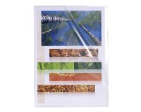 Chemise coin plastique EXACOMPTA A4 polypropylène lisse 12/100e incolore transparente - Paquet de 100