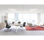 Bureau Manager chêne clair 200 x 100 cm, piétement métal - Arch