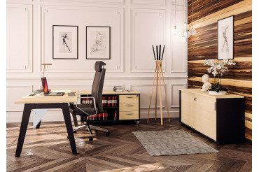 Mobile basso con ante a scorrimento eden rovere