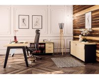 Scrivania direzionale eden arche l180x100 rovere