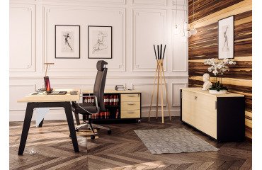 Scrivania direzionale eden arche l180x100 rovere