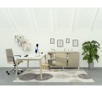 Crédence 2 portes hauteur 83 cm Ostrahl chêne